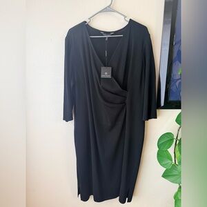 Ming Wang Elegant Black Long Sleeve Dress